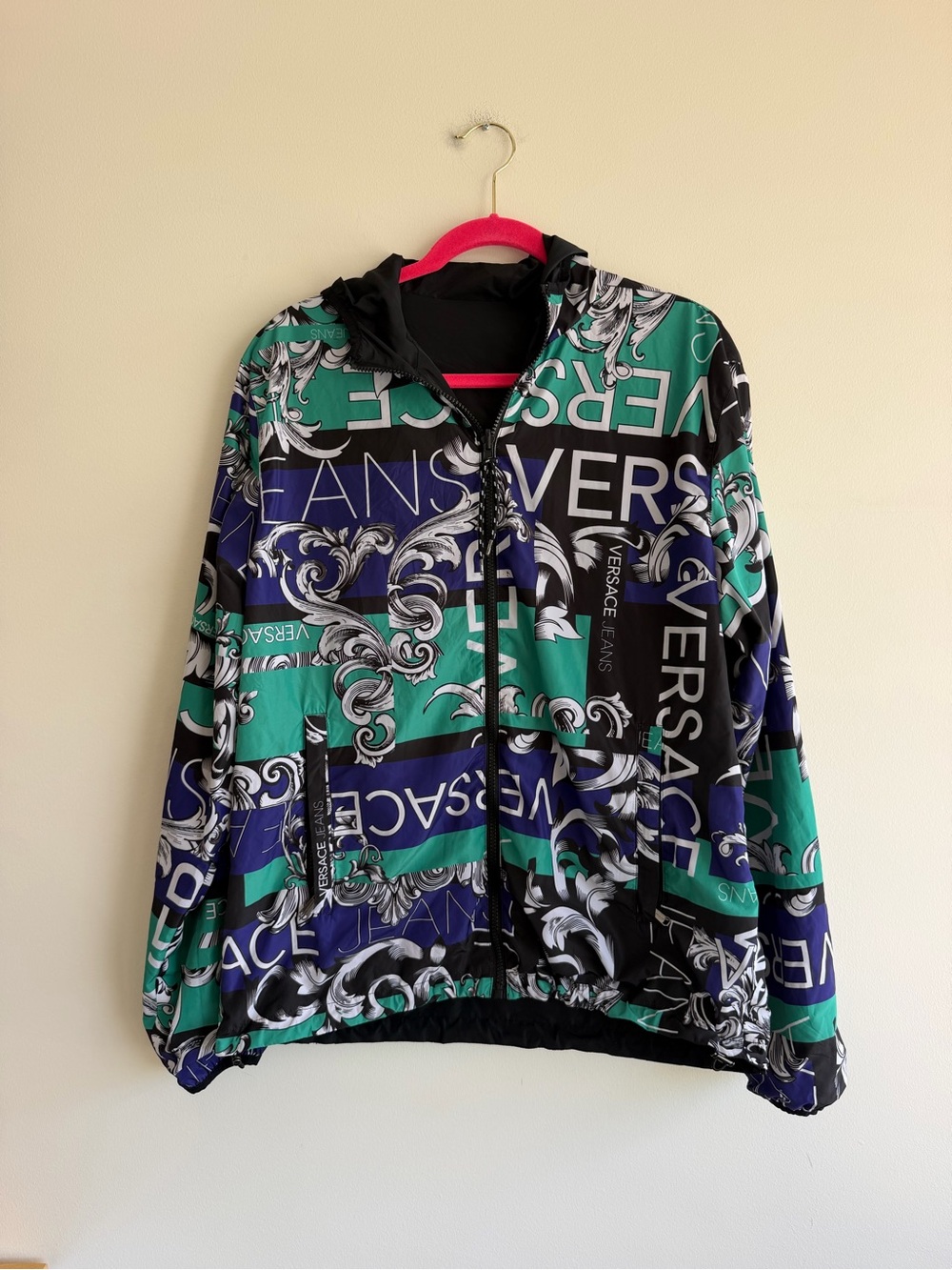 Vintage Versace Jeans Reversible Windbreaker Jacket